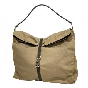 Gucci Jackie Shoulder Bag 001 3348 Nylon Khaki Brown Women's